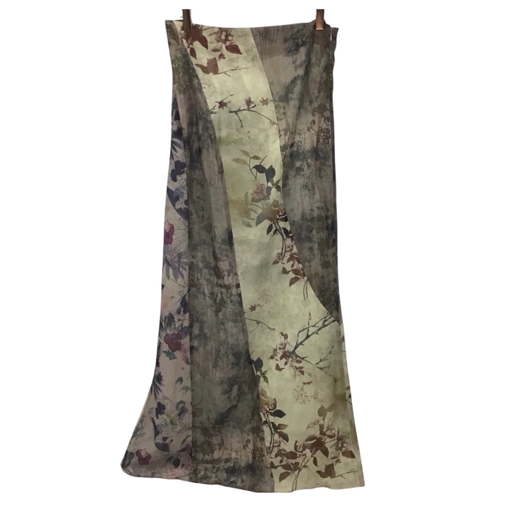 Jaded London Olive Green Floral Maxi Skirt